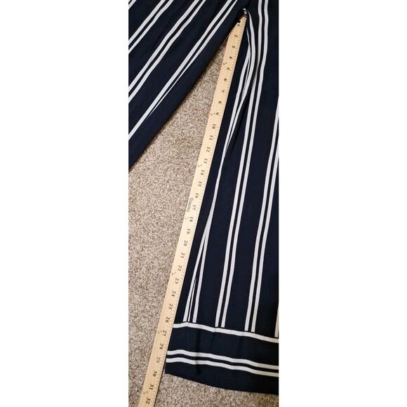 Lulus Womens Blue White Striped Elastic Waist Wide-Leg Pants Size Small Pockets - Picture 4 of 6